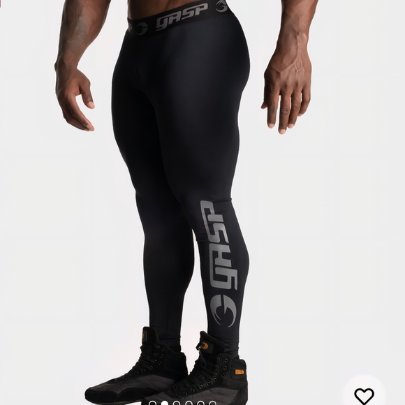 Black Compression Leggings for Men - Picture 1 of 4